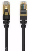 Orico PUG-C7 CAT7 10Gbps RJ45 Ethernet tinklo kabelis interneto LAN apvalus 3m - Juodas