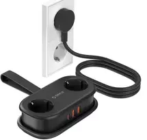 Orico AP3 20W GaN 5in1 maitinimo blokas 2x AC + 2x USB-A + 1x USB-C - Juodas