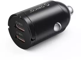 Orico MiniRing 30W 2x USB-C automobilio įkroviklis - Juodas