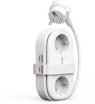 Orico AP3 65W GaN 6in1 maitinimo blokas 2x AC + 2x USB-A + 2x USB-C - Baltas