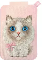 Dėklas Magnetinis piniginės formos telefono stovas Nimmy New Big-Eye Cute Pets 2.0 Razinų katinas