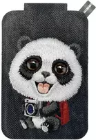 Dėklas Magnetinis piniginės formos telefono stovas Nimmy New Big-Eye Cute Pets 2.0 Panda juoda