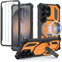 Tech-Protect MAGBLAST MAGSAFE + STIKLAS 2-PACK GALAXY S26 ULTRA JUODA/ORANŽINĖ