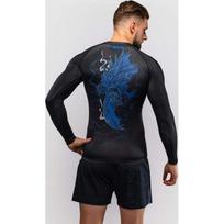 Venum Thunder Dragon Long Sleeve Rashguard - Black/Royal Blue