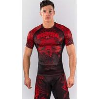 Venum Wolf Atak Short Sleeve Rashguard - Black/Red