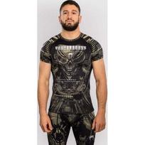 Venum Invader Short Sleeve Rashguard - Black/Sand