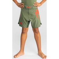 Venum Light Kids Fightshorts - Army Green/Orange