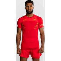 Venum x WOW FC Short Sleeve Rashguard - Fury Red/ Gold