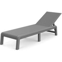 Keter Saulės gultas Atlas šviesiai pilkas 29213627924, 187 x 58 x 29 cm, 8 kg, pilka, sulankstoma, 4 atlošo pozicijos