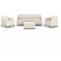 Keter Sodo baldų komplektas Scandi Forma 3 Seater Set 29214710ECO, 2xKėdė 67,7x77,5x68cm, Stalas 51,6x40,0x74,7cm, Sofą 180,2x77