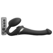 Strap-on-me - prisegamas oro bangų vibratorius - juodas S dydis