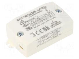 Power supply: switched-mode | LED | 6W | 3÷12VDC | 500mA | 90÷264VAC
