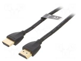 Cable | HDMI plug,both sides | PVC | HDMI 2.0 | 2m | black | 32AWG