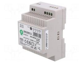 Power supply: switching | for DIN rail | 30W | 12VDC | 0÷2.5A | OUT: 1