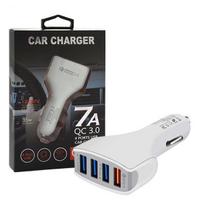 AUTOMOBILIŲ ĮKROVIKLIS 4 X USB 7A BALTAS VEGA greitas įkroviklis QUICK 4XUSB 3.0 3500mAh