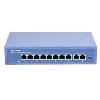 10 prievadų komutatorius Acorid CS1110PG (8 PoE, 2 Uplink, gigabit, 5.6Gbps)
