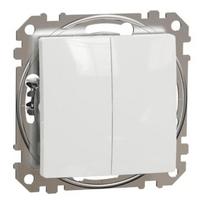 2 klavišų jungiklio mygtukas Schneider Electric Sedna Design SDD111118 (baltas)
