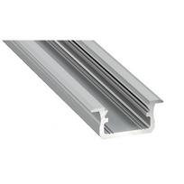 Aliuminis anoduotas profilis Lumines LED juostoms (įleidžiamas, pilkas, 2m)