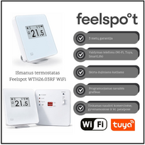 Išmanus programuojamas termostatas Feelspot WTH26.16RF WiFi, Tuya