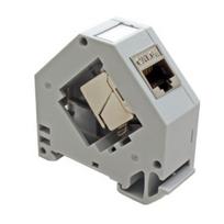 Kampinis adapteris RJ45 keystone lizdui (montuojamas ant DIN bėgelio)