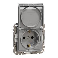 Kištukinis lizdas su įžeminimu ir dangteliu Schneider Electric Sedna Design SDD213024
