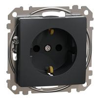Kištukinis lizdas su įžeminimu ir dangteliu Schneider Electric Sedna Design SDD214024