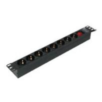 Maitinimo panelė 19'' spintai LK-BL-G10G06S/P (6x240V Schuko, su jungikliu, 1.8m)