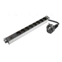 Maitinimo panelė 19'' spintai LK-BL-G10O08/P (8x240V Schuko, be jungiklio, 1.8m)