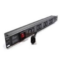 Maitinimo panelė 19'' spintai LK-BLE10G08S (8xC13, su jungikliu, įeinanti C14, 1.8m)