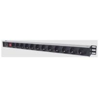 Maitinimo panelė vertikali 19'' spintai LK-BL-G10O12S (12x240V Schuko, su jungikliu, 1.8m)