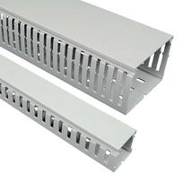 Plastikinis perforuotas kanalas Kopos RK 50X50 HF_LD (pilkas, behalogenis, 50x50mm, 2m)