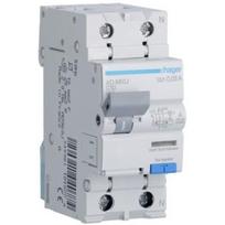 Srovės nuotėkio relė su automatiniu jungikliu Hager AD960J (2P, 10A, A tipo, 30mA, 230V)