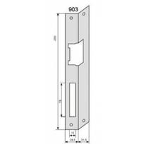 Elektromagnetinės sklendės montavimo plokštelė, 250 mm., kairinė, kampu