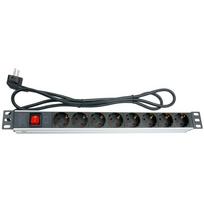 Maitinimo panelė 19'' 8X220V su jungikliu