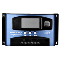 MPPT 50A LCD saulės baterijų įkroviklio valdiklis 12 V 24 V