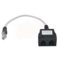 Tinklo kabelio daliklis UTP 5 cat. Ethernet/ISDN, 1x 8-pin to 2x 4-pin