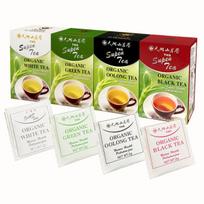 Ekologiški Kiniški Baltos, Žalios, Oolong, Juodosios arbatos maišeliai, rinkinys, 2g x 80