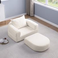 Išskleidžiama sofa-lova, modulinė, minkšta audinio, 1 vnt
