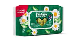 Drėgnas tualetinis popierius Velvet, 3 sl, 48 vnt.