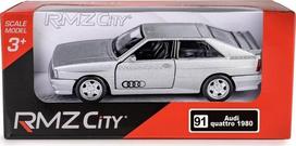 Metalinis "audi Quattro 1980" modelis 1:34, su atidaromomis durimis
