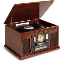 Patefonas Victrola Navigator 8 in 1 su CD, radijo ir kasečių funkcija (VTA-600B-MAH-INT)