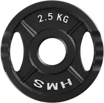 TOD02 olimpinė lėkštė, juoda, 2,5kg, HMS