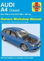 KNYGA Audi A4 Diesel (Mar 08 - Oct 15) Haynes Repair Manual 08 to 65