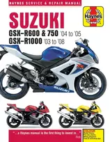 KNYGA Haynes Publishing Suzuki GSX-R600/750 (04 - 05) & GSX-R1000 (03 - 08) Haynes Repair Manual