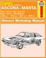 KNYGA Opel Ascona & Manta (B Series) (Sept 75 - 88) Haynes Repair Manual