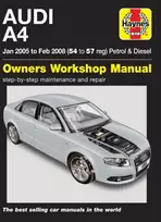 KNYGA Audi A4 Petrol & Diesel (Jan 05 to Feb 08) Haynes Repair Manual