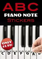 KNYGA Dover Publications A B C Piano Note Stickers