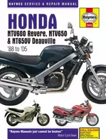 KNYGA Editors of Haynes Manuals Honda NTV600 Revere, NTV650 & NTV650V Deauville (88-05)