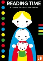 KNYGA Mama Makes Mama Makes Books Reading Time, A high-contrast fold-out tummy time book with first words for babies