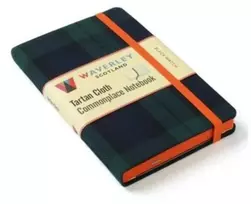 KNYGA POCKET 9CM X 14CM Waverley (M): Juodas Watch Tartan Cloth Commonplace Notebook
